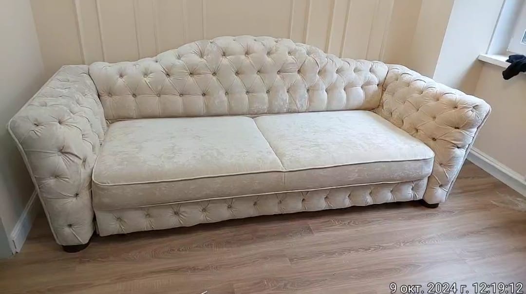 Замена обивки дивана на дому. Ермолино